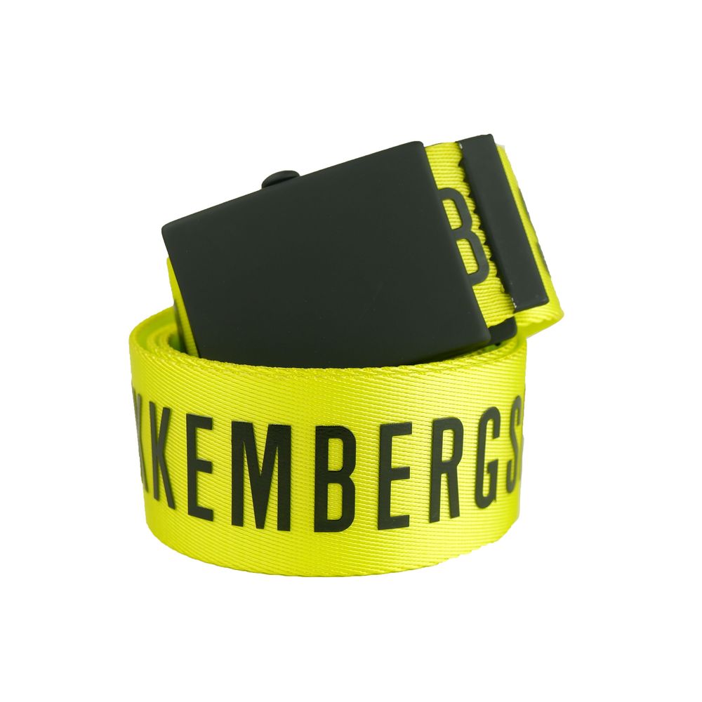Bikkembergs Yellow Polyester Men Belt - ACCEXO