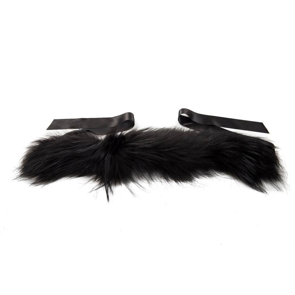 BYBLOS Black Raccoon Fur Women Neckwarmer - ACCEXO
