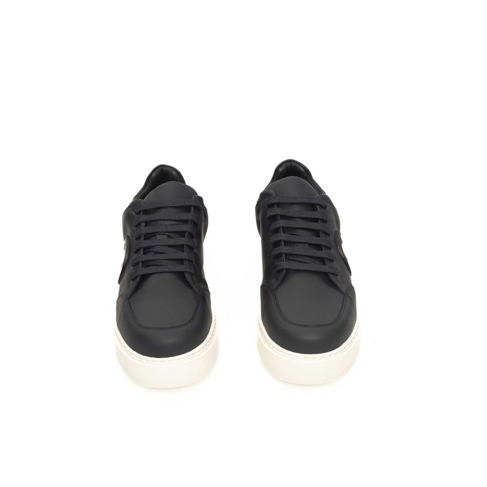 Cerruti 1881 Blue Leather Men Sneaker - ACCEXO