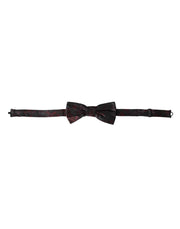 Dolce & Gabbana Red Black Floral Adjustable Neck Men Bow Tie - ACCEXO
