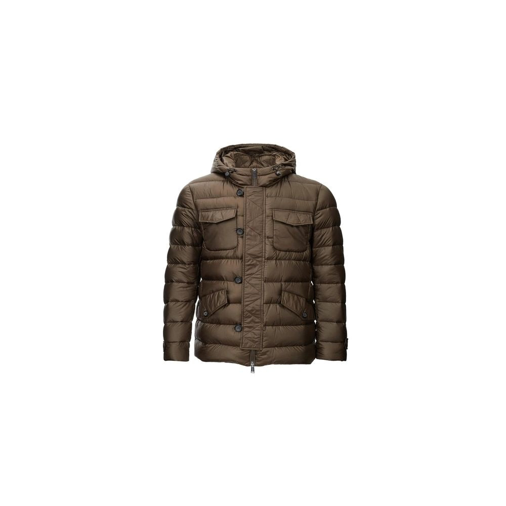 Add Brown Polyamide Jacket - ACCEXO