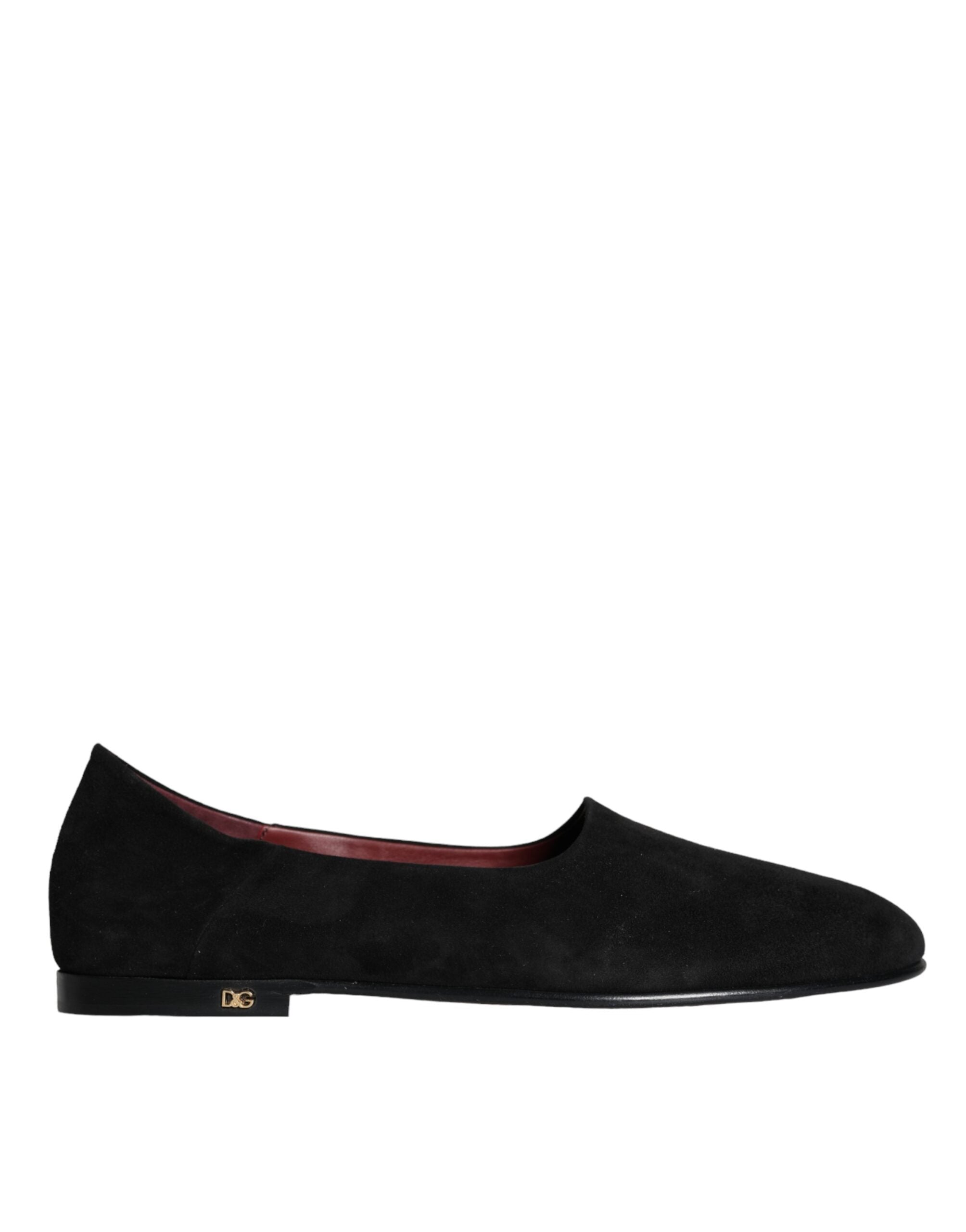 Dolce & Gabbana Black Suede Loafers Formal Slip On Shoes - ACCEXO