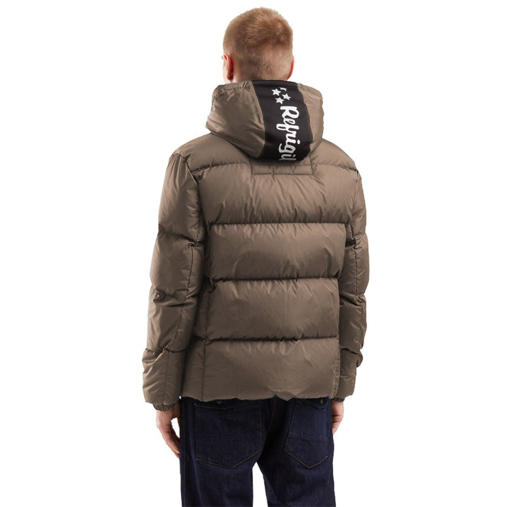 Refrigiwear Brown Nylon Men Jacket - ACCEXO