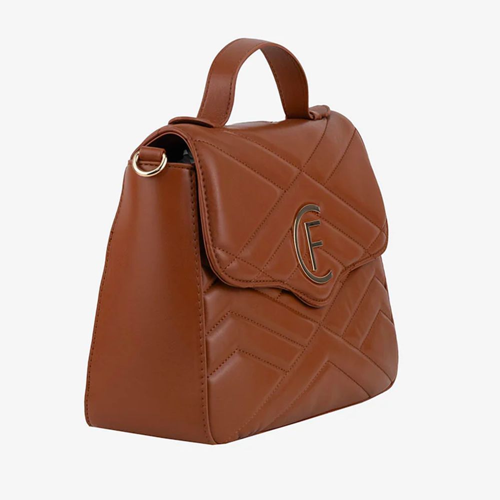 CRISTINAEFFE Brown Artificial Leather Women Crossbody Bag - ACCEXO