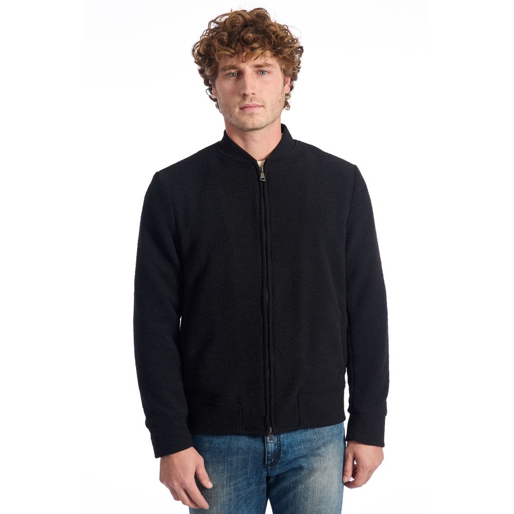 Roberto Pepe Luxury Black Wool Men Jacket - ACCEXO