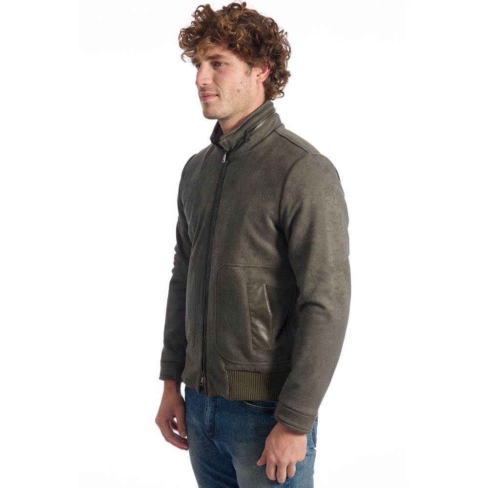 Roberto Pepe Luxury Green Ecomontone Men Jacket - ACCEXO