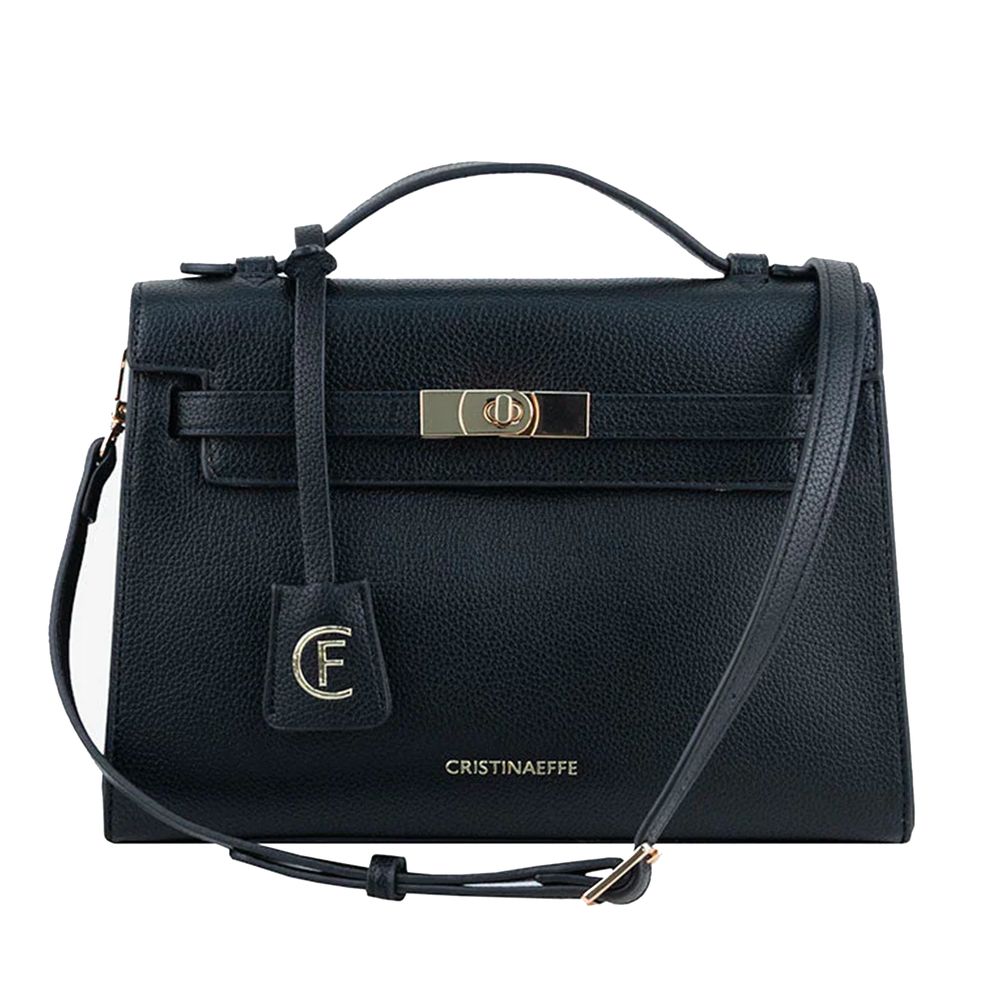 CRISTINAEFFE Black Artificial Leather Women Crossbody Bag - ACCEXO