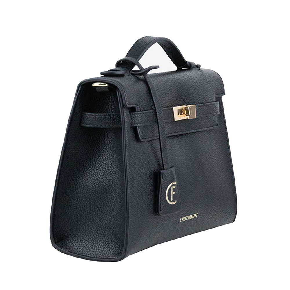 CRISTINAEFFE Black Artificial Leather Women Crossbody Bag - ACCEXO