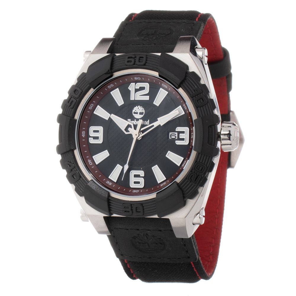 Timberland Black Leather Watch - ACCEXO