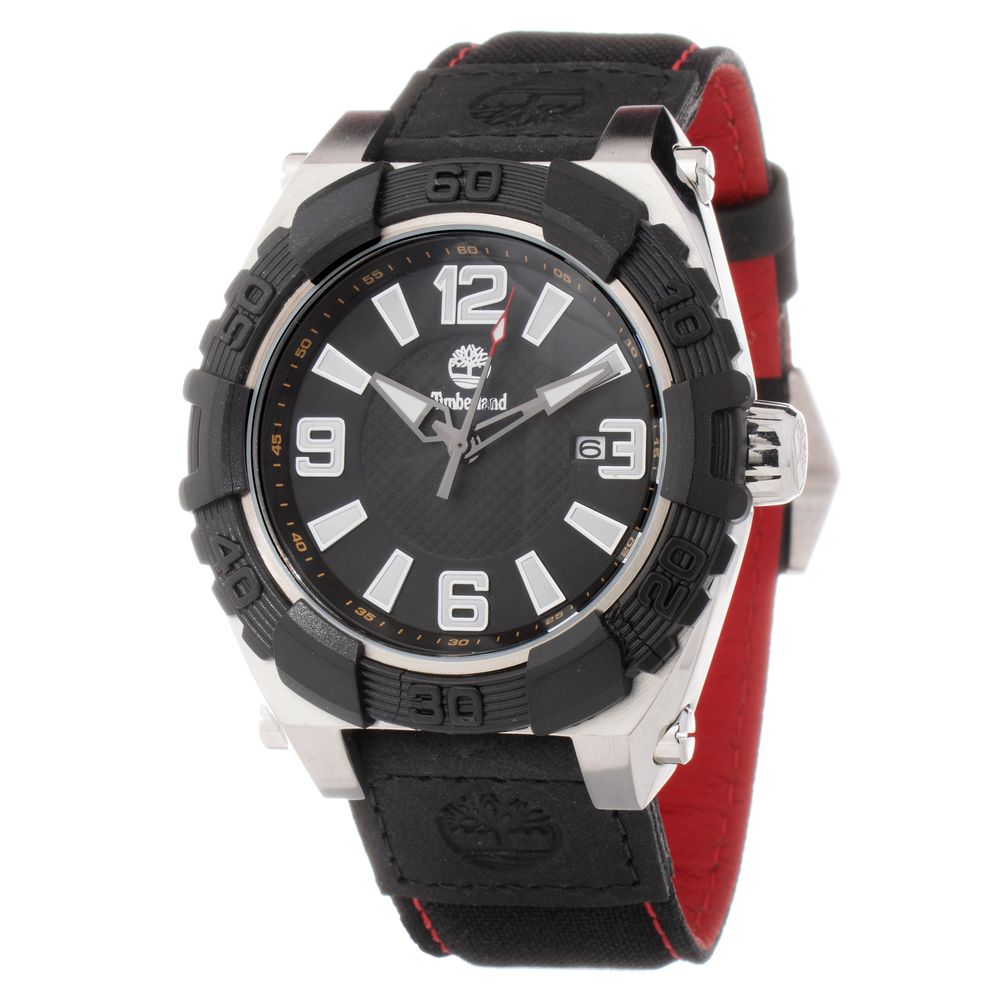 Timberland Black Leather Watch - ACCEXO
