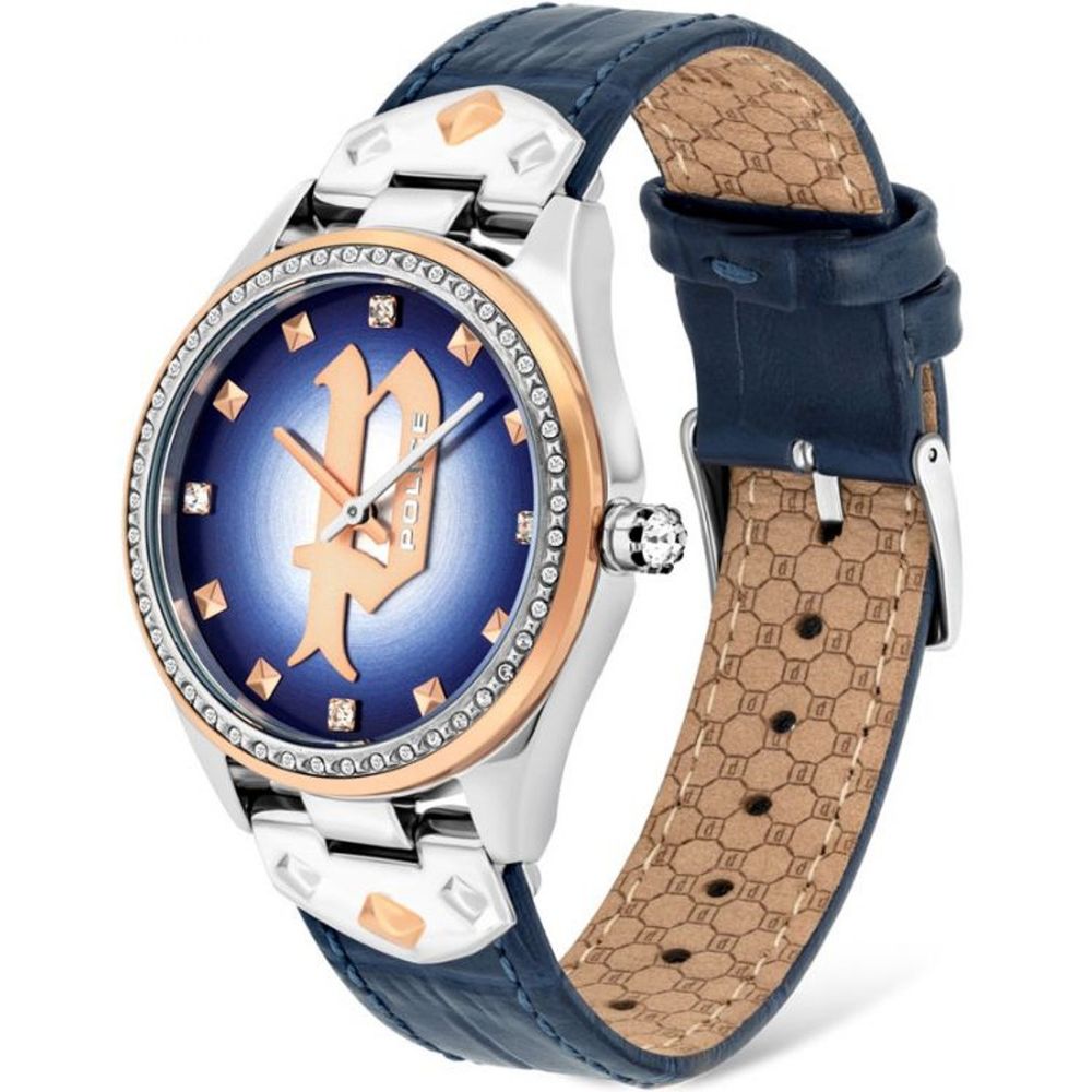 Police Blue Leather Watch - ACCEXO