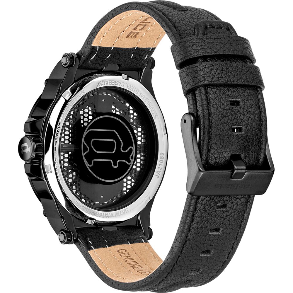 Police Black Leather Watch - ACCEXO