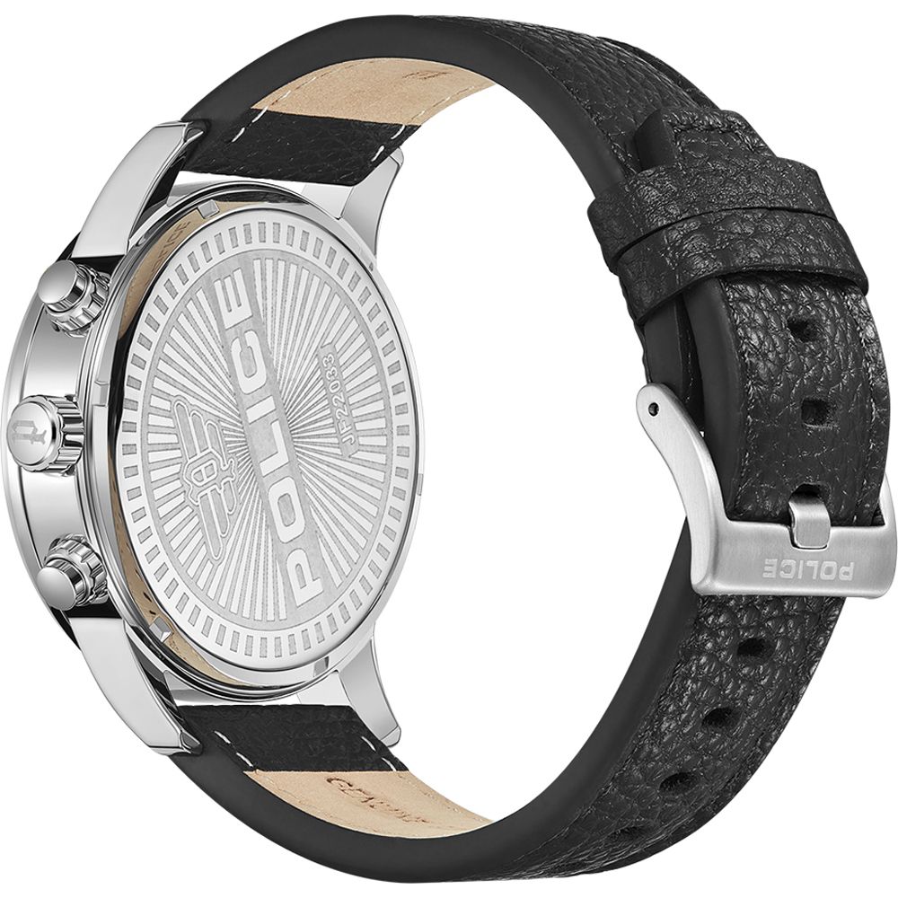 Police Black Leather Watch - ACCEXO
