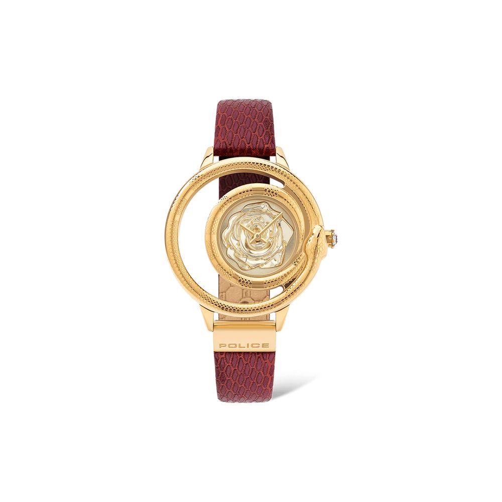 Police Red Leather Watch - ACCEXO