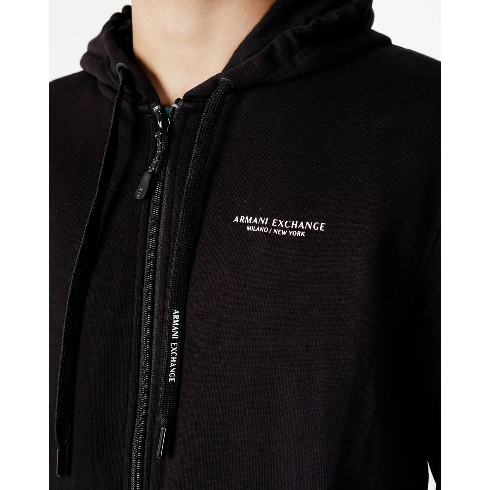 Armani Exchange Black Cotton Sweater - ACCEXO