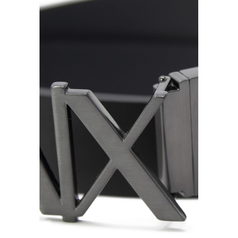 Armani Exchange Black Leather Belt - ACCEXO