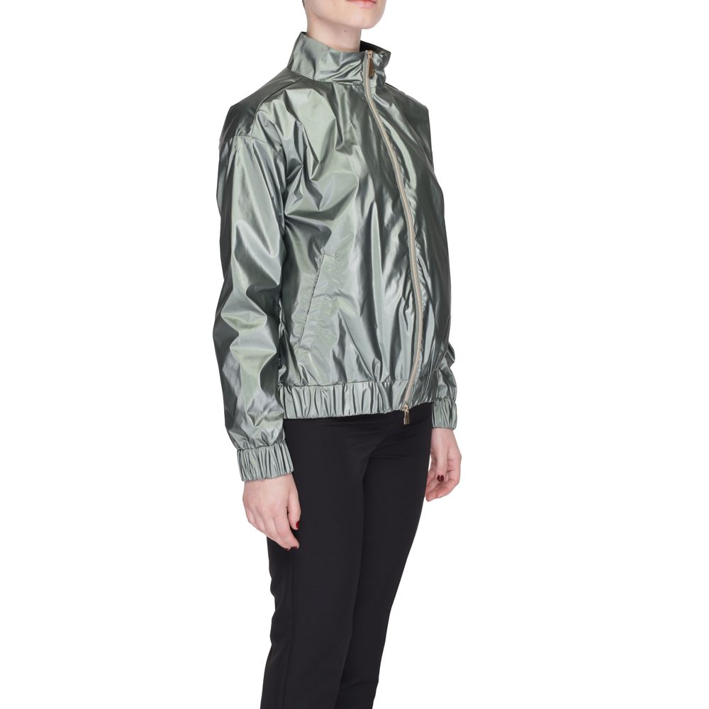 Suns Green Polyester Jackets & Coat - ACCEXO