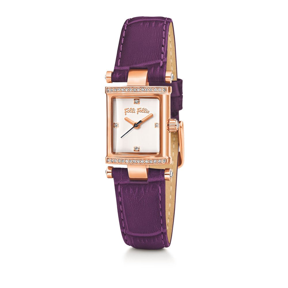 Folli Follie Purple Leather Watch - ACCEXO