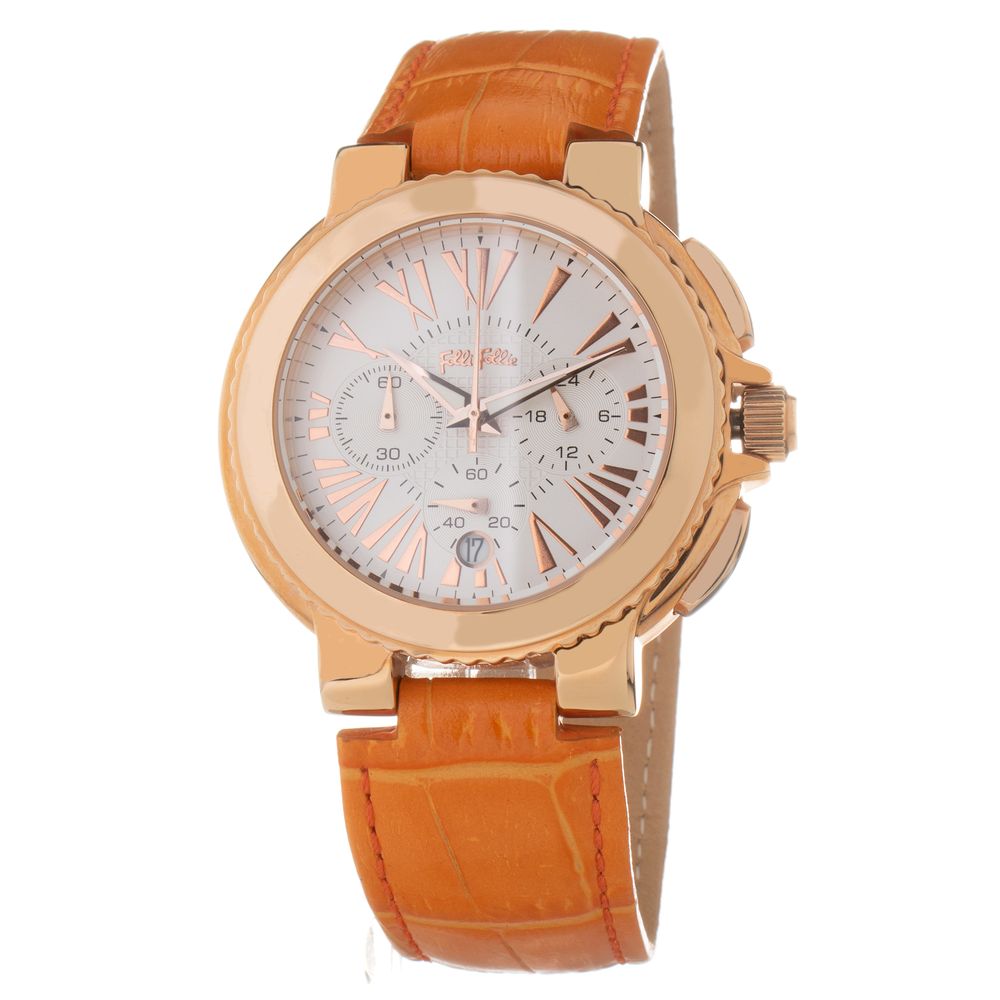 Folli Follie Orange Leather Watch - ACCEXO
