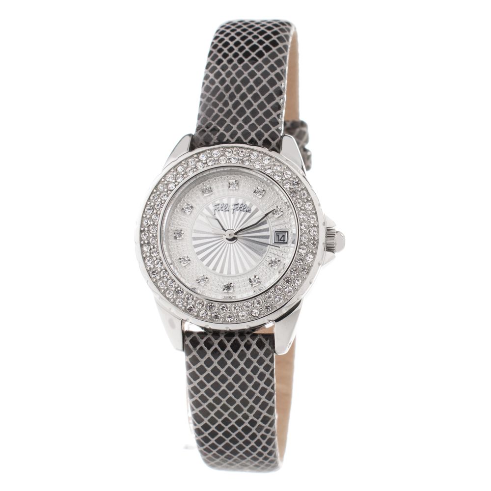 Folli Follie Gray Leather Watch - ACCEXO
