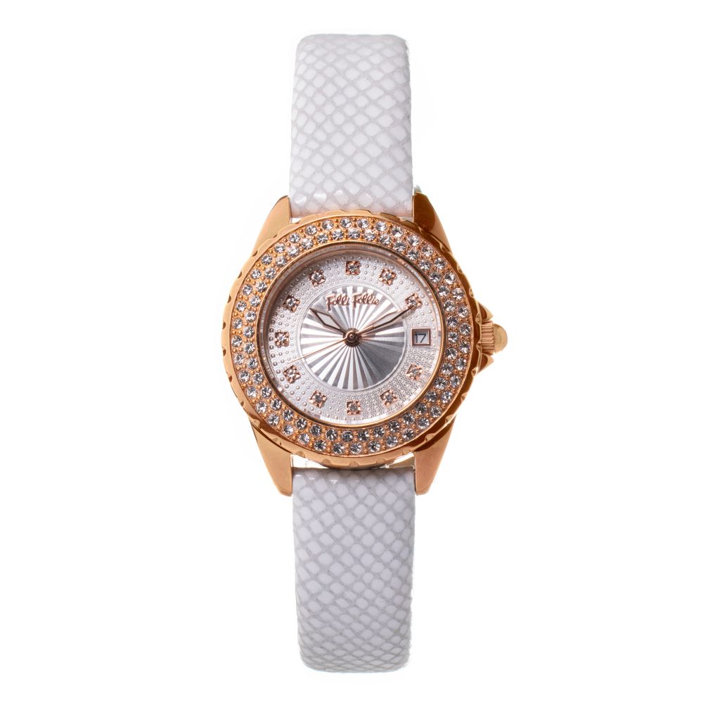 Folli Follie White Leather Watch - ACCEXO