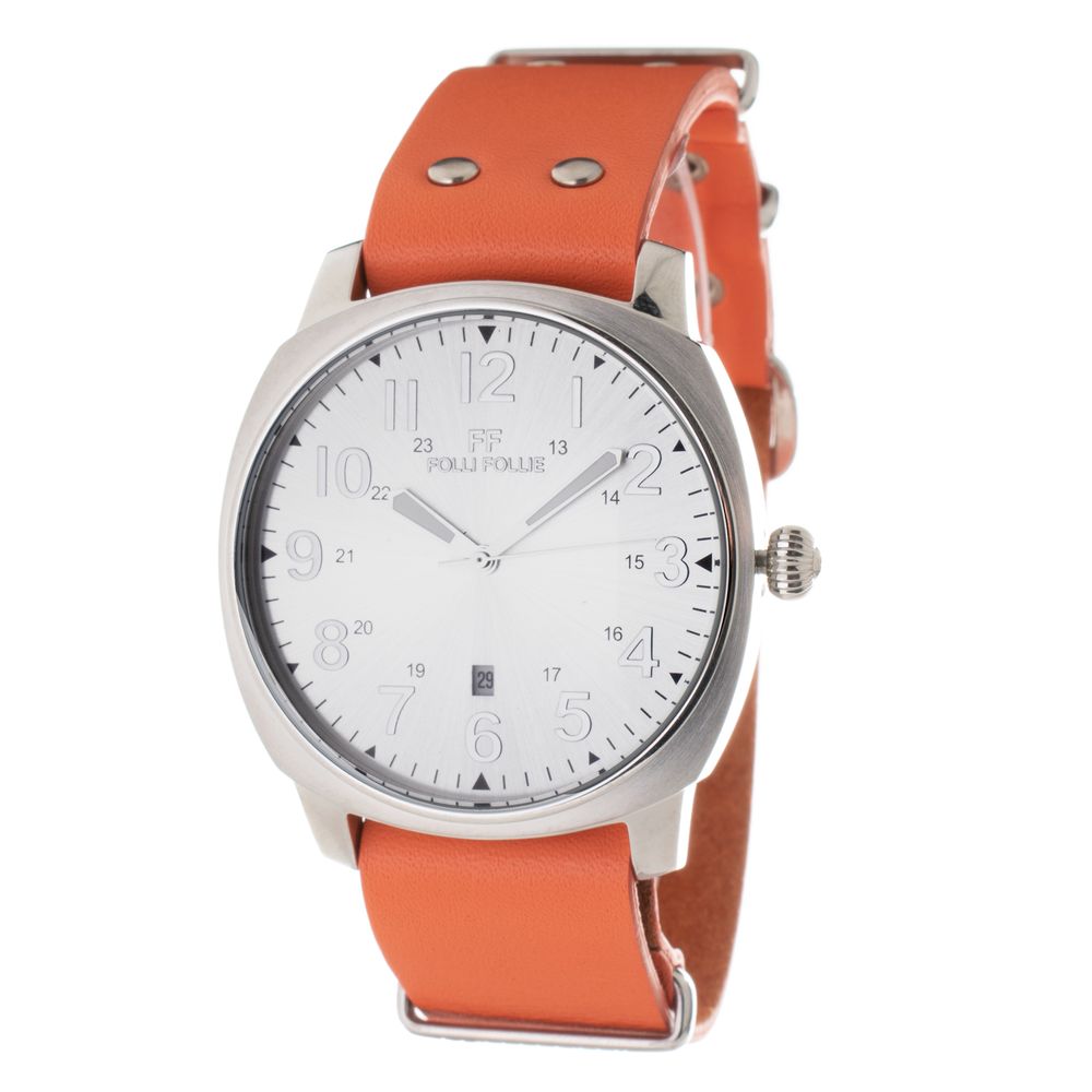 Folli Follie Orange Leather Watch - ACCEXO