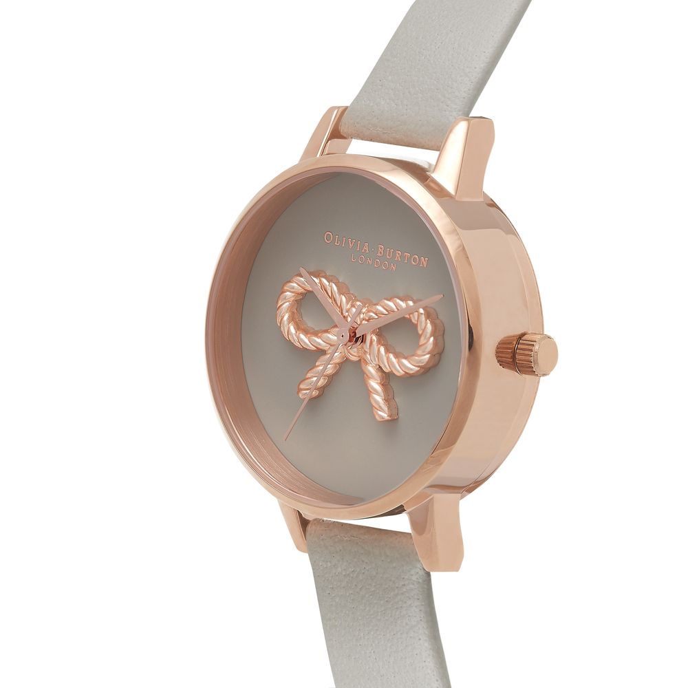 Olivia Burton Gray Leather Leather Watch - ACCEXO