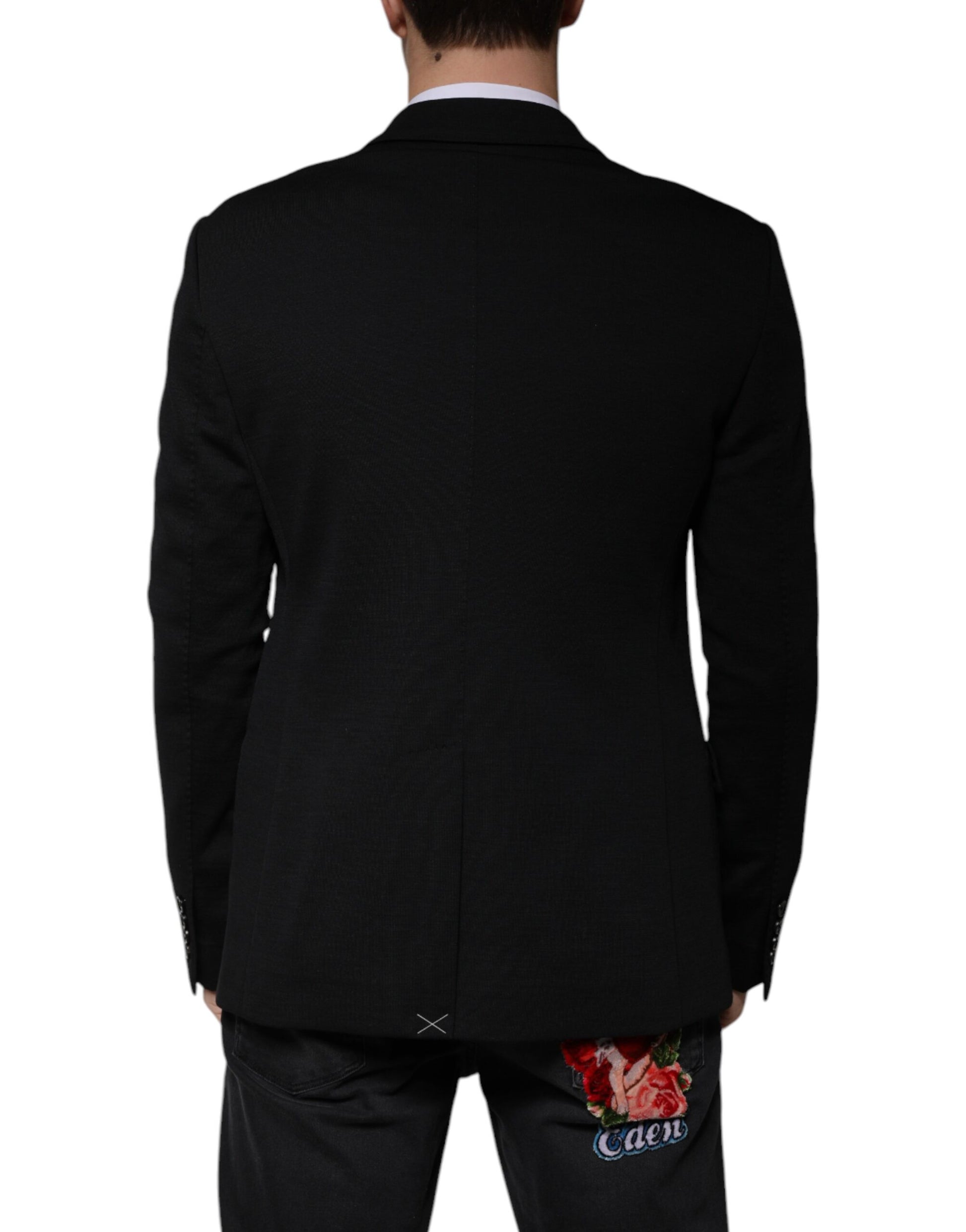 Dolce & Gabbana Black Wool Single Breasted Formal Blazer - ACCEXO