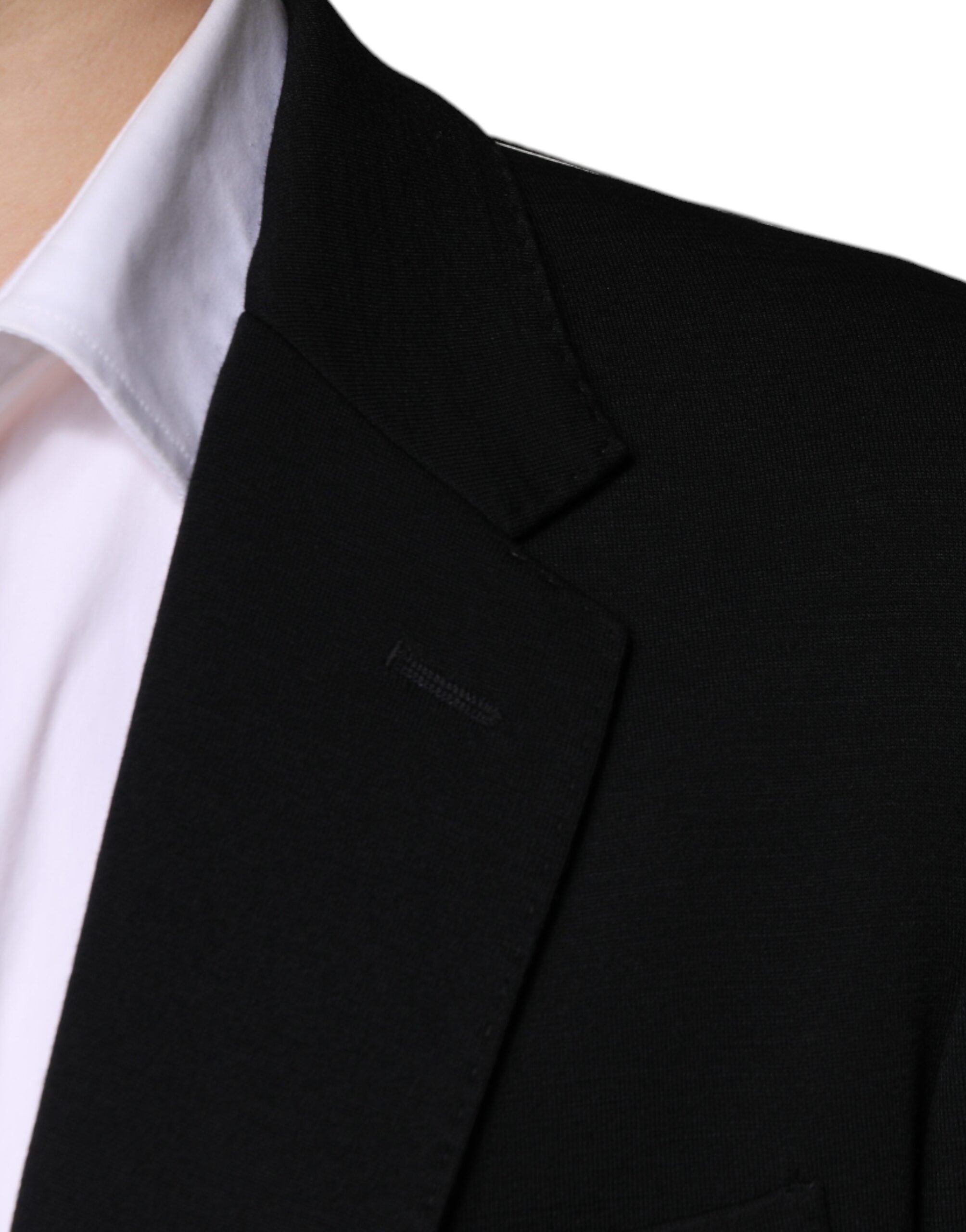 Dolce & Gabbana Black Wool Single Breasted Formal Blazer - ACCEXO