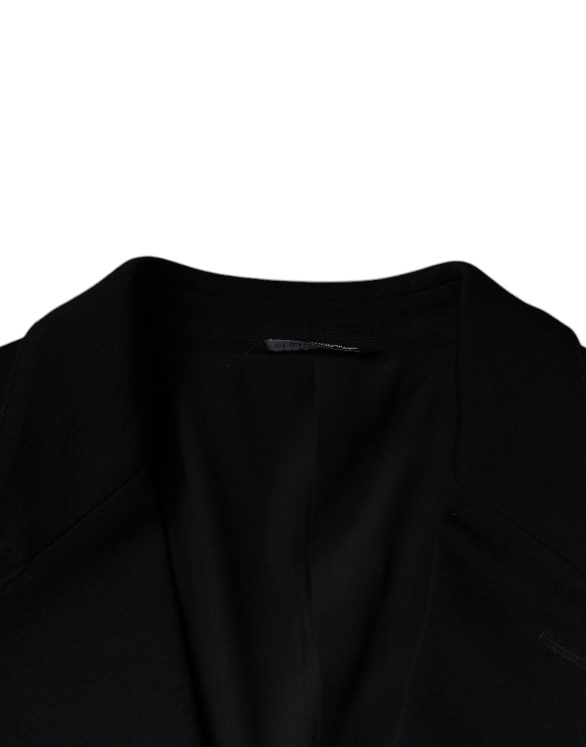 Dolce & Gabbana Black Wool Single Breasted Formal Blazer - ACCEXO