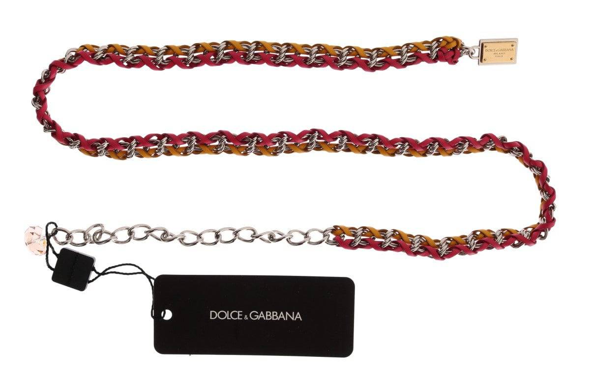 Dolce & Gabbana Elegant Multicolor Crystal-Embellished Belt - ACCEXO