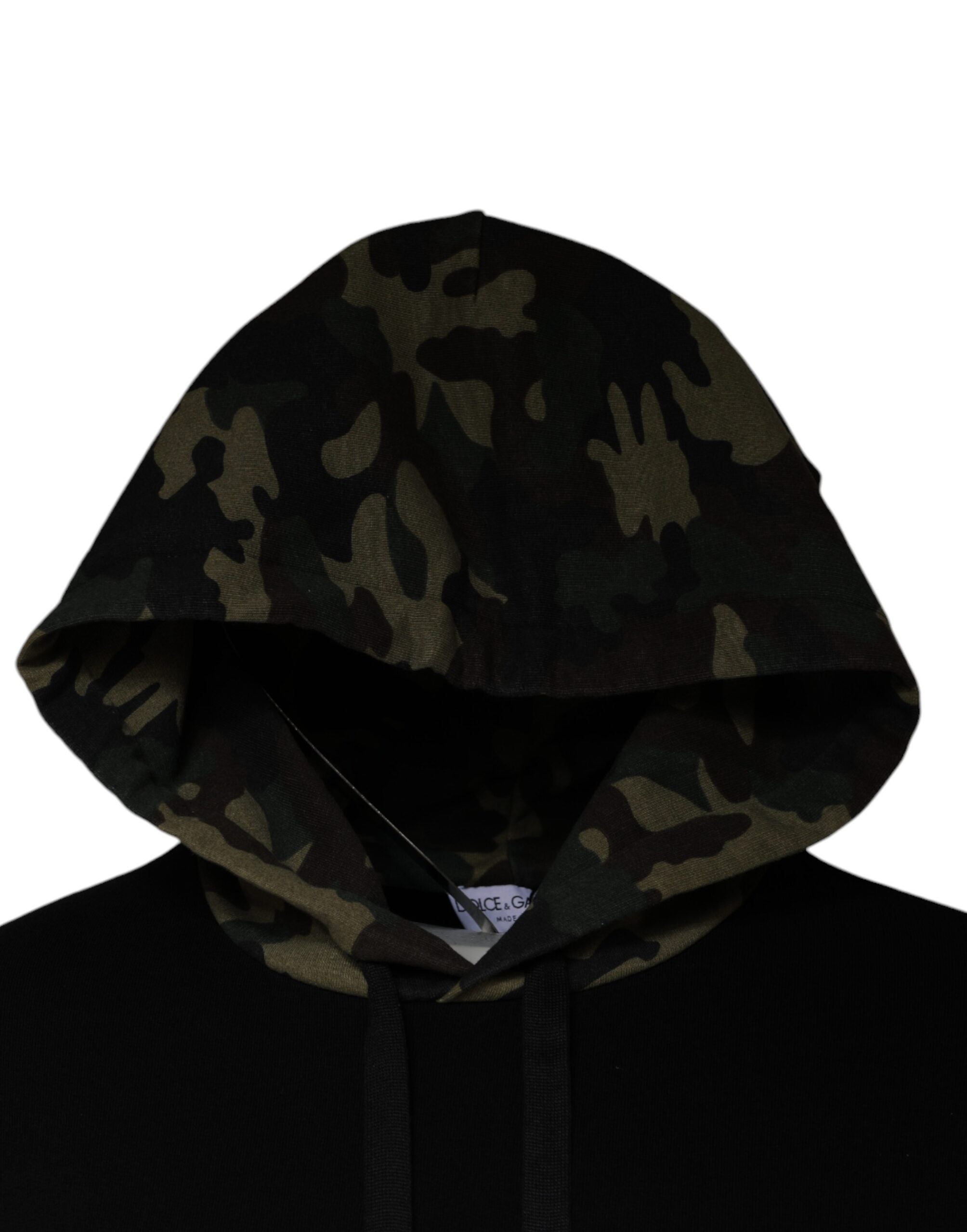 Dolce & Gabbana Black Camouflage Hooded Sweatshirt Sweater - ACCEXO