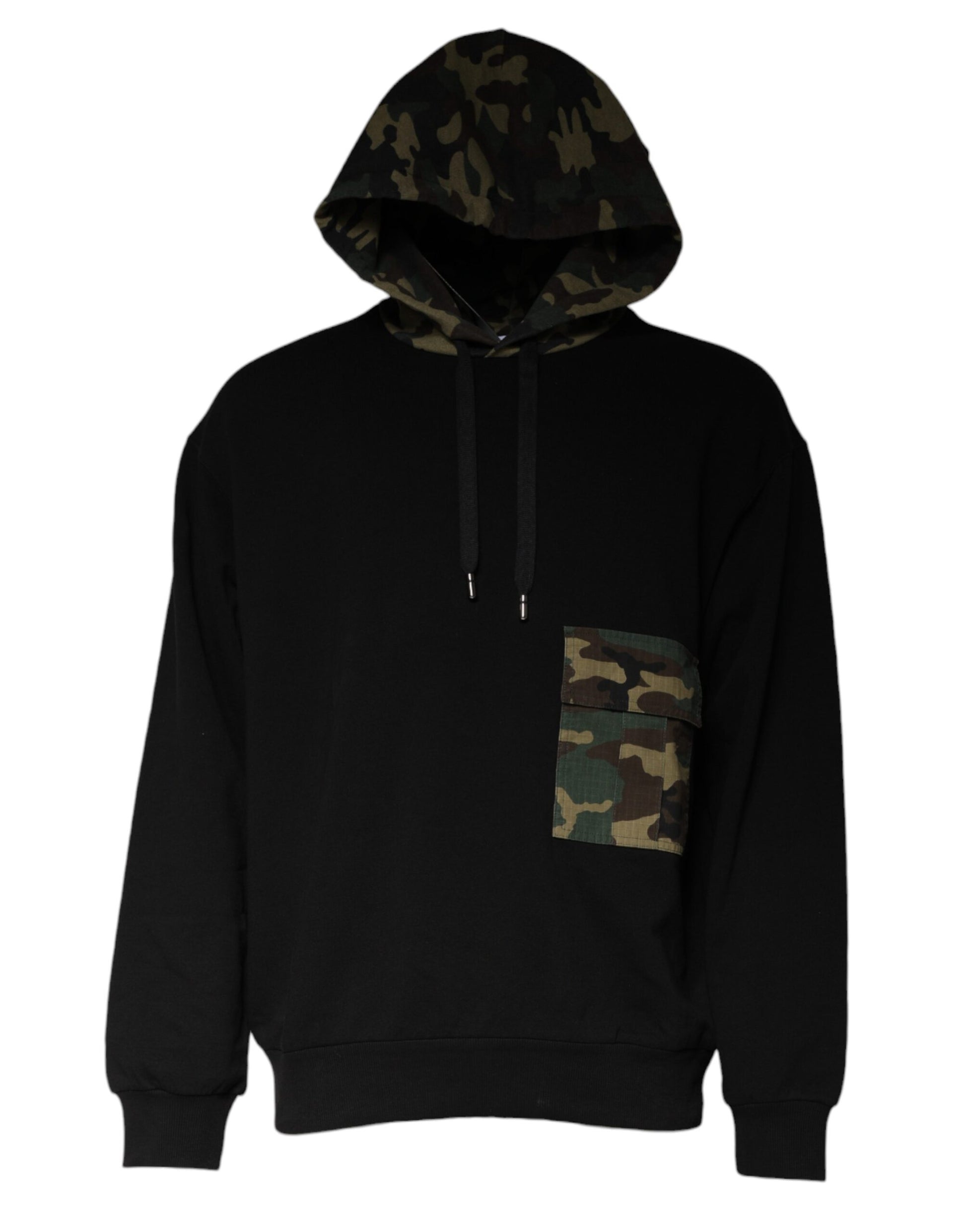 Dolce & Gabbana Black Camouflage Hooded Sweatshirt Sweater - ACCEXO