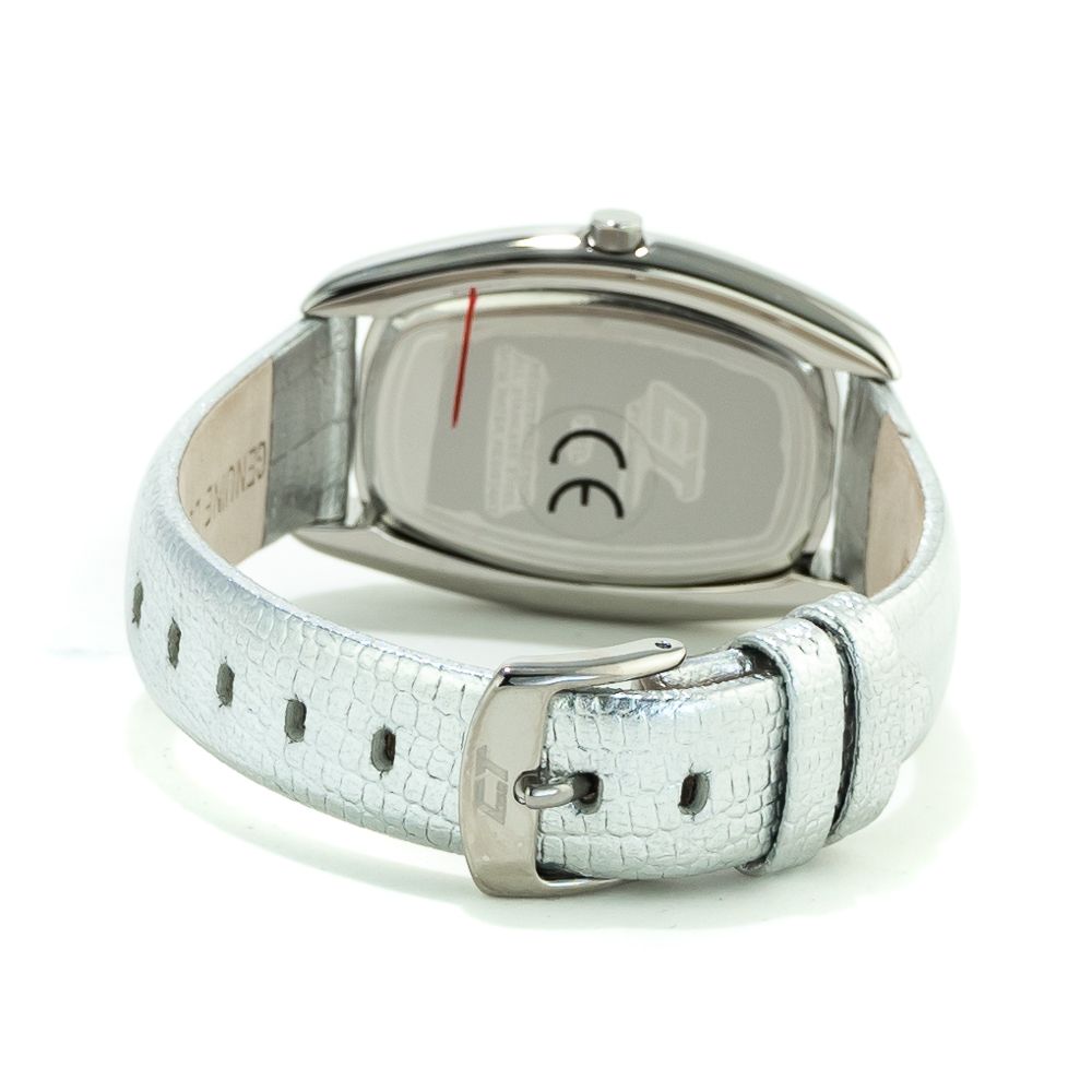 Chronotech Silver Leather Watch - ACCEXO