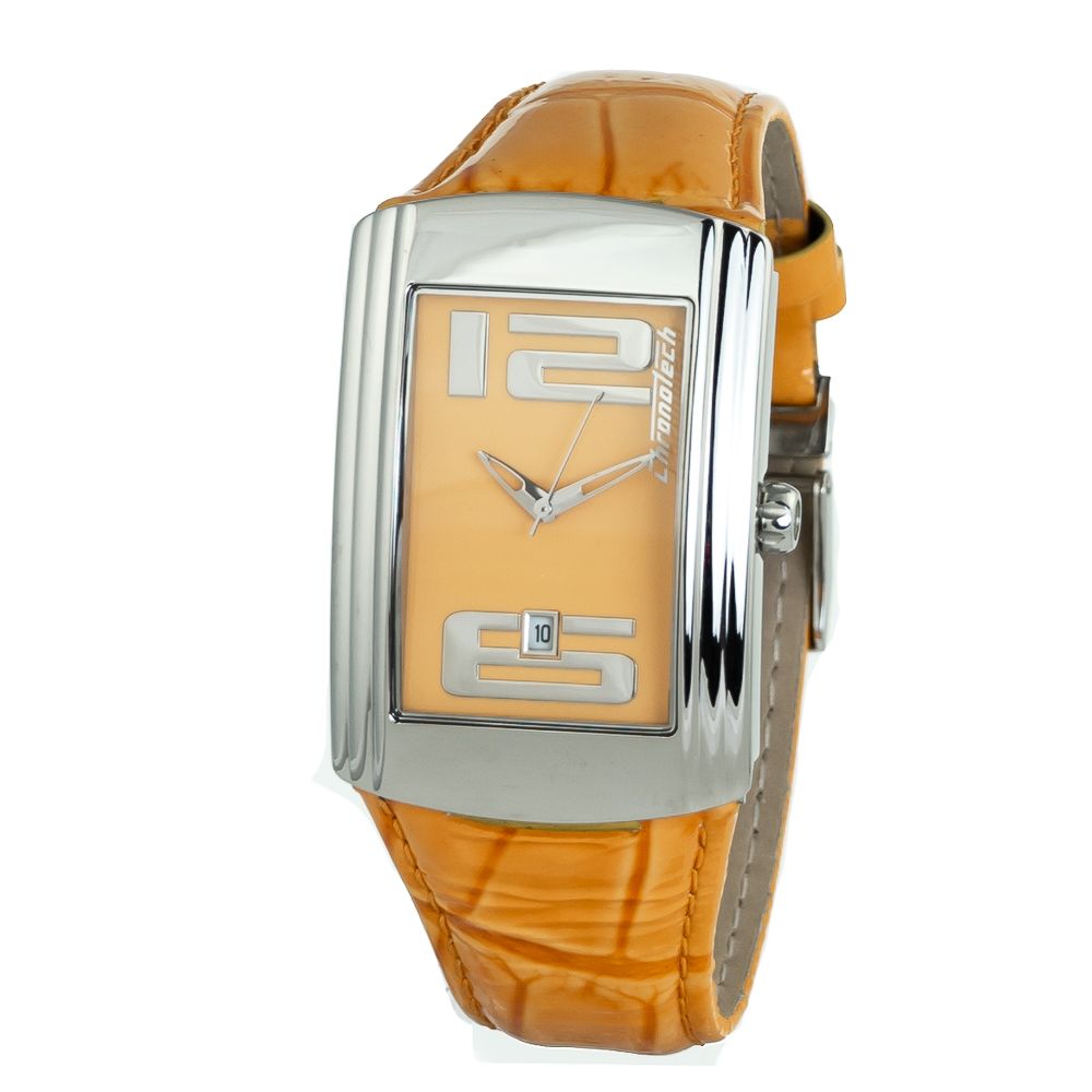 Chronotech Orange Leather Watch - ACCEXO
