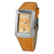 Chronotech Orange Leather Watch - ACCEXO