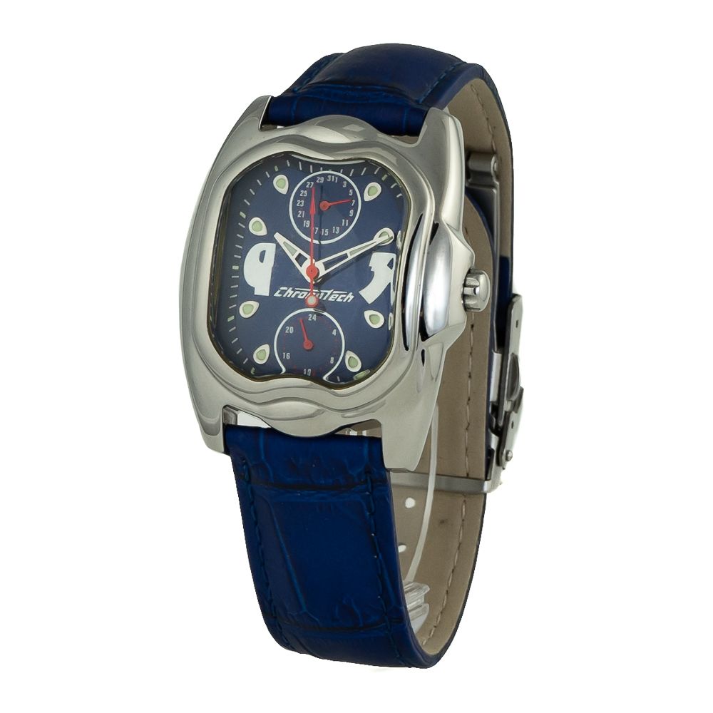 Chronotech Blue Leather Watch - ACCEXO