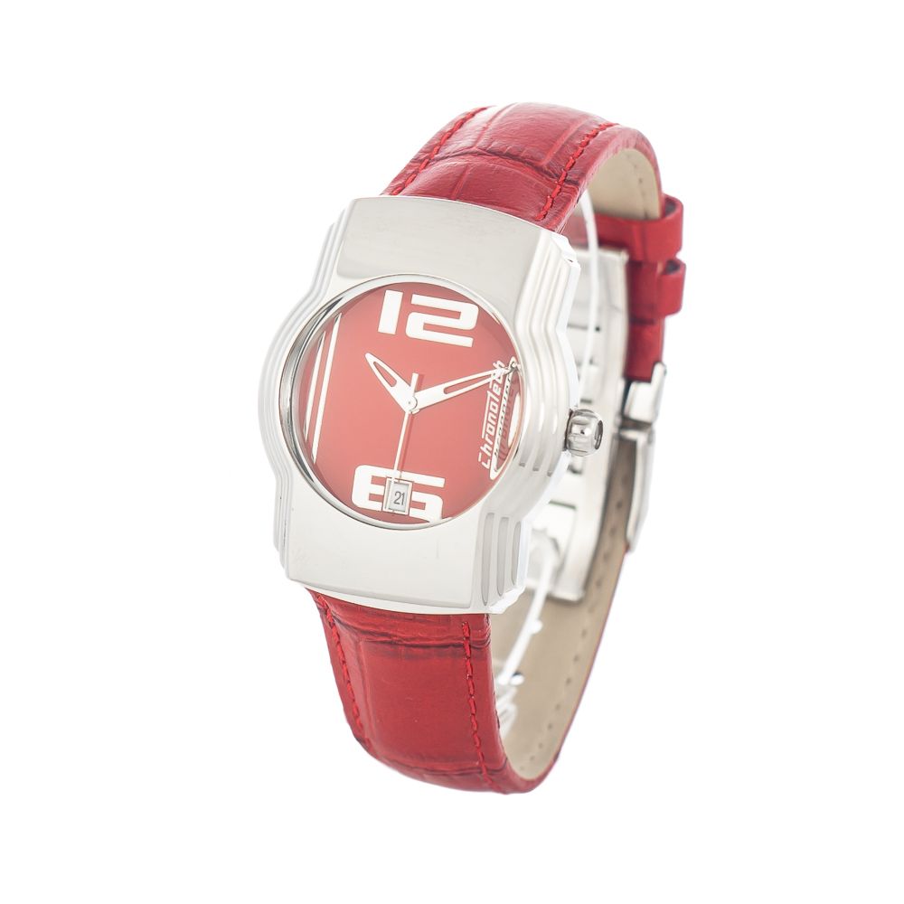 Chronotech Red Leather Watch - ACCEXO