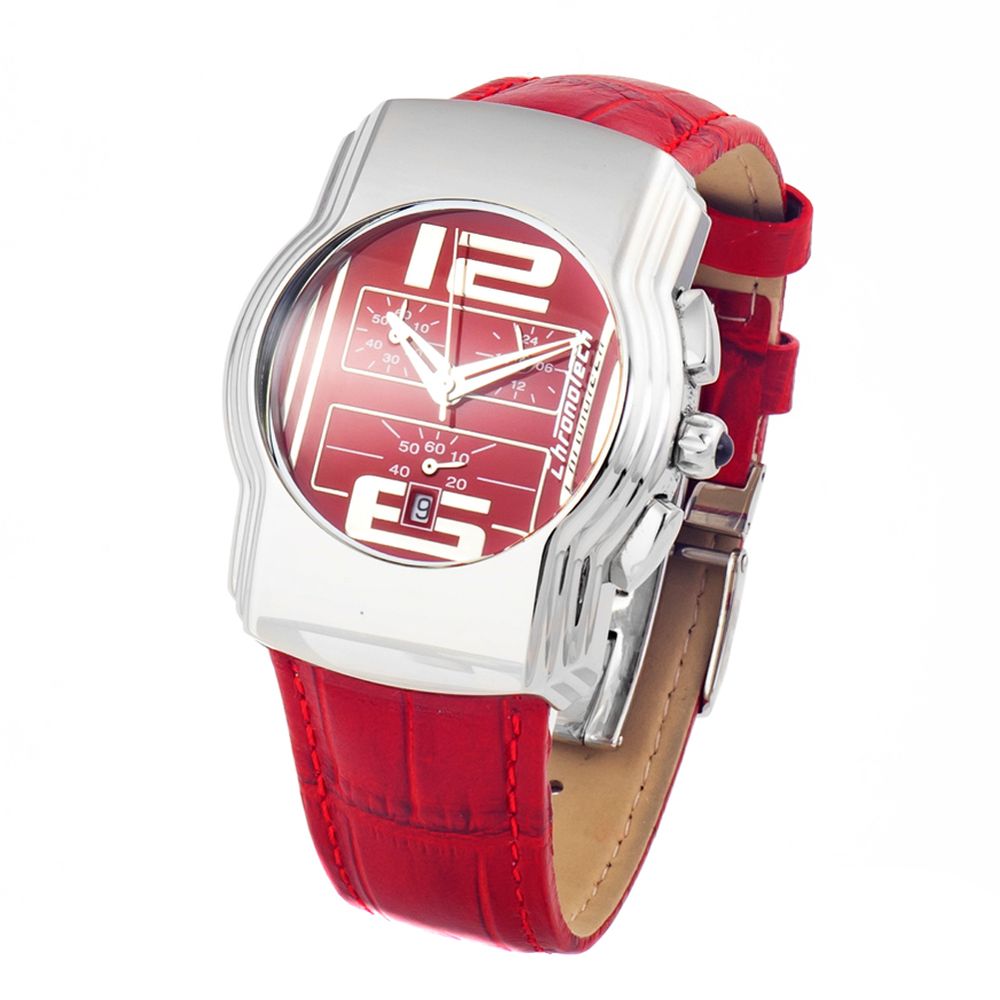 Chronotech Red Leather Watch - ACCEXO