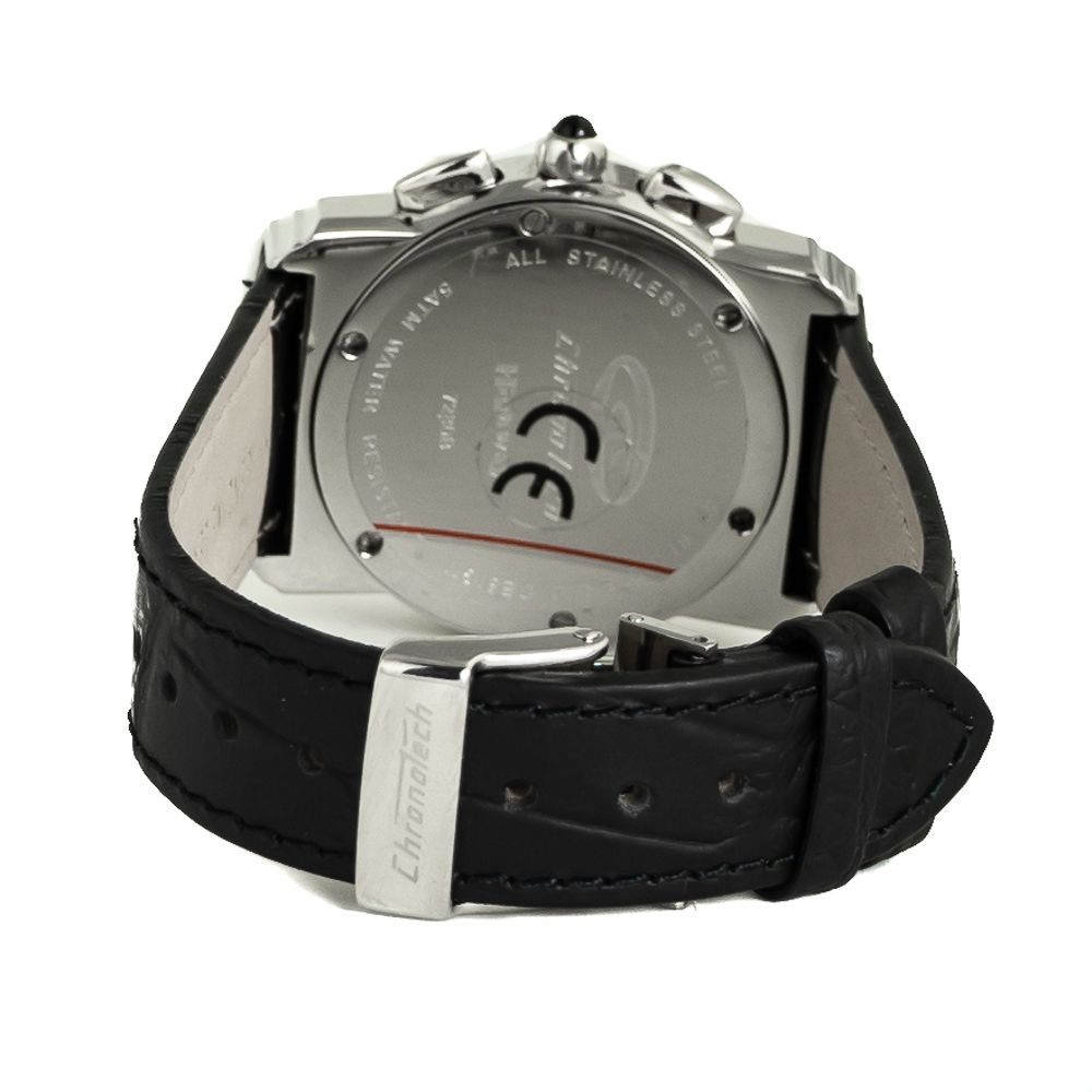 Chronotech Black Leather Watch - ACCEXO