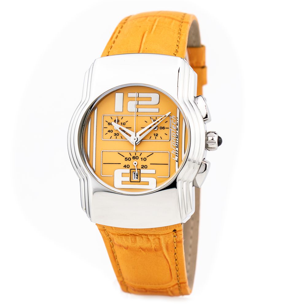 Chronotech Orange Leather Watch - ACCEXO
