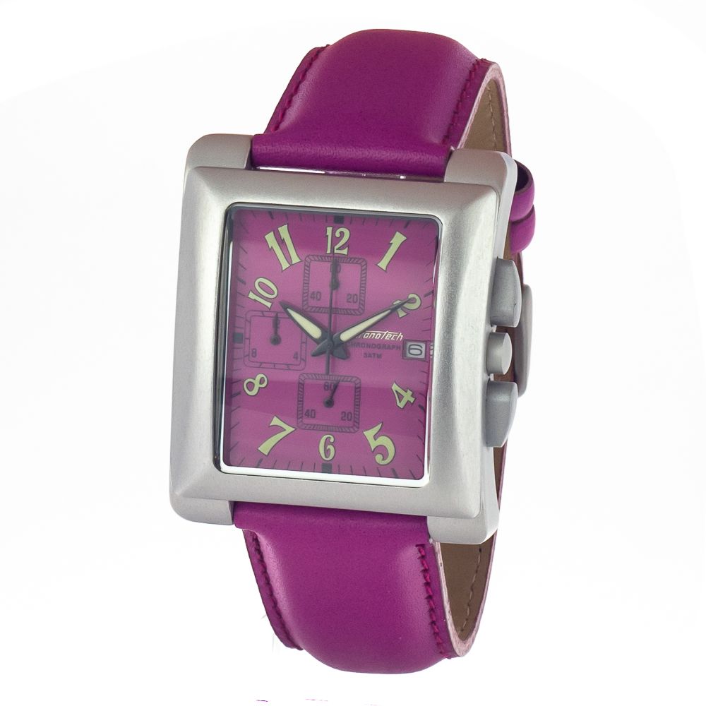 Chronotech Purple Leather Watch - ACCEXO