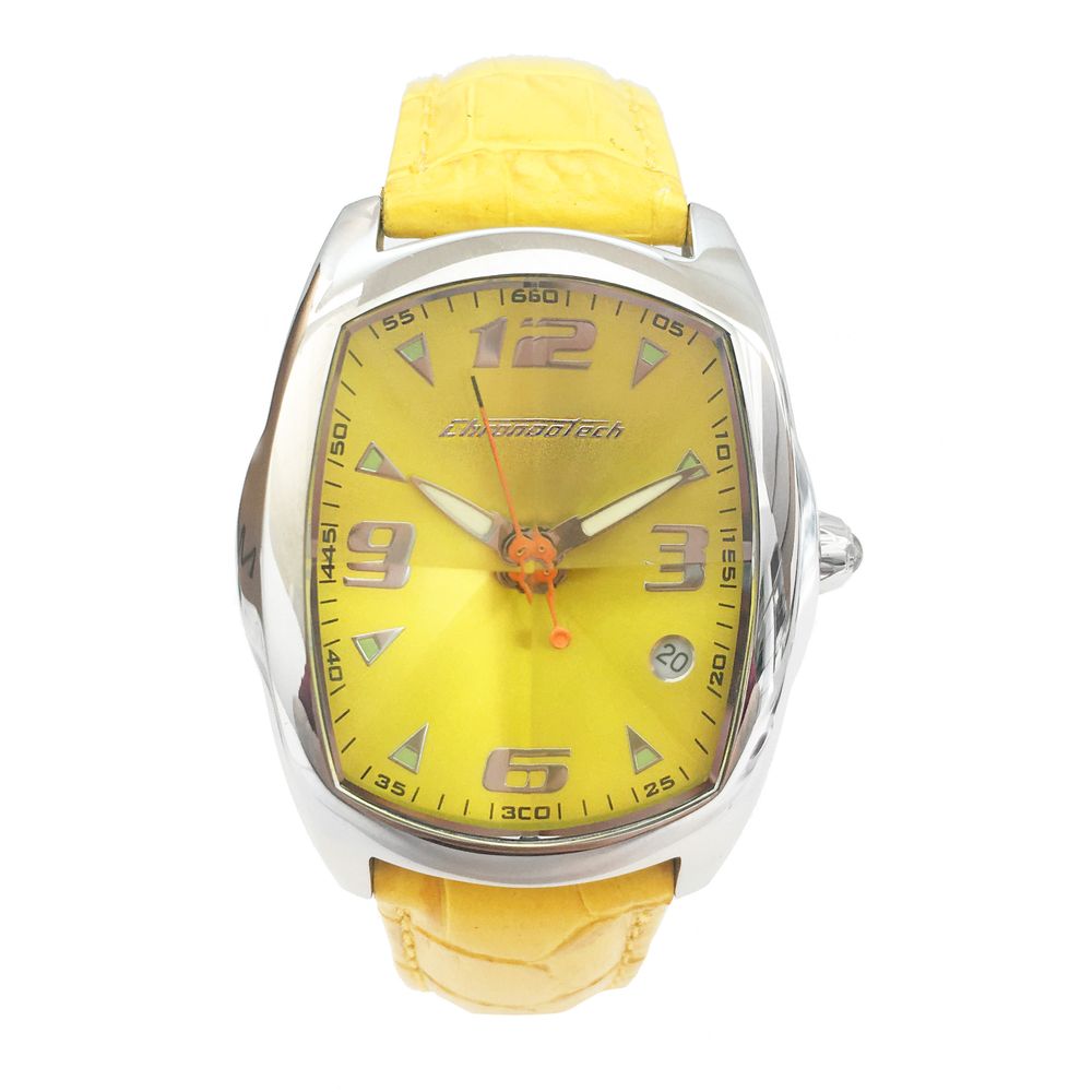 Chronotech Yellow Leather Watch - ACCEXO