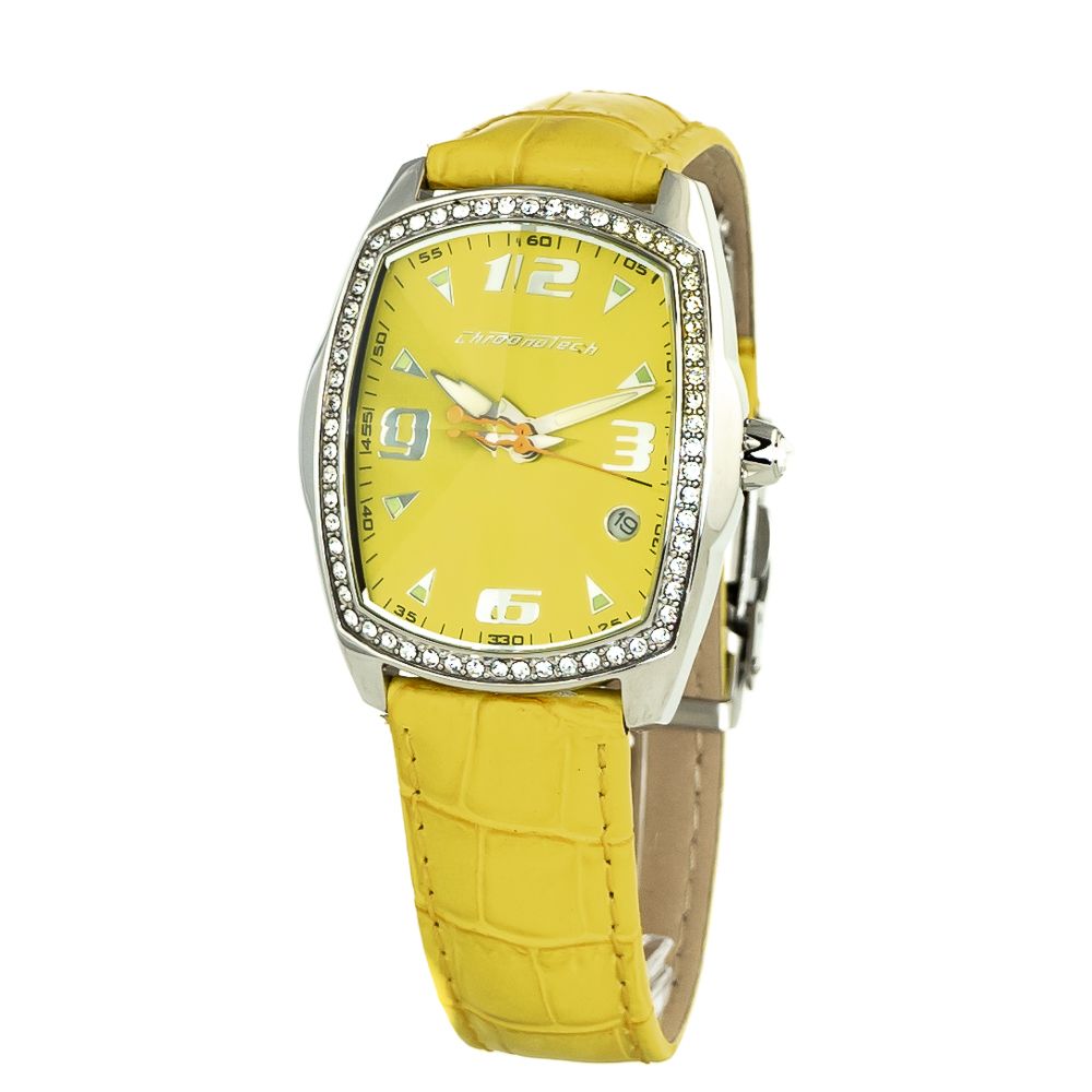 Chronotech Yellow Leather Watch - ACCEXO