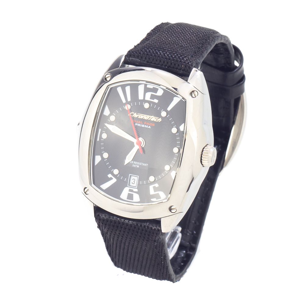 Chronotech Black Leather Watch - ACCEXO