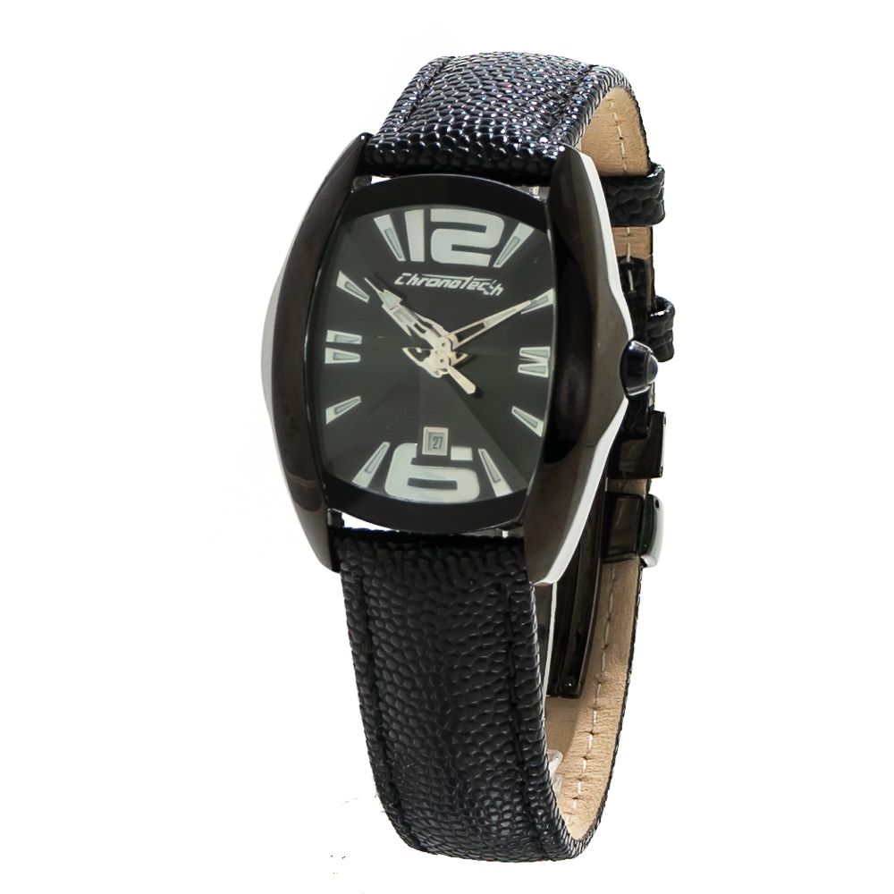 Chronotech Black Leather Watch - ACCEXO