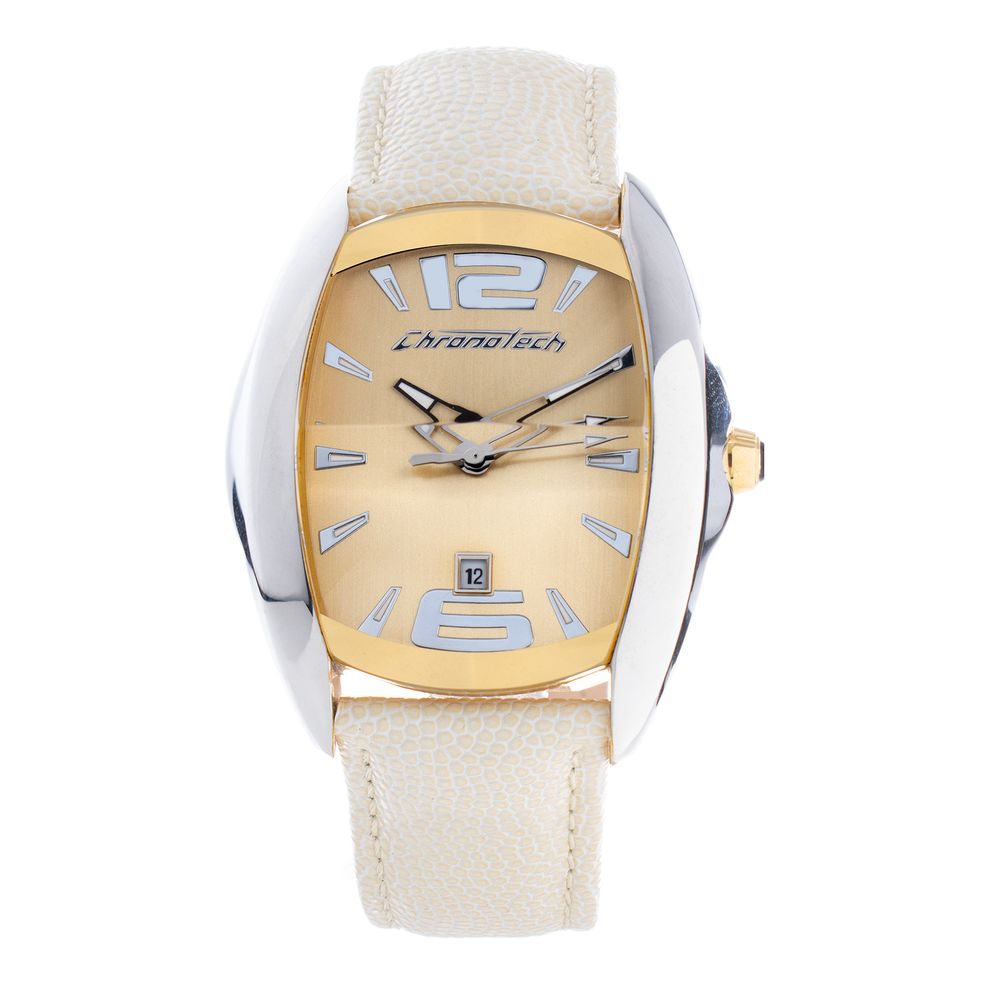 Chronotech Beige Leather Watch - ACCEXO