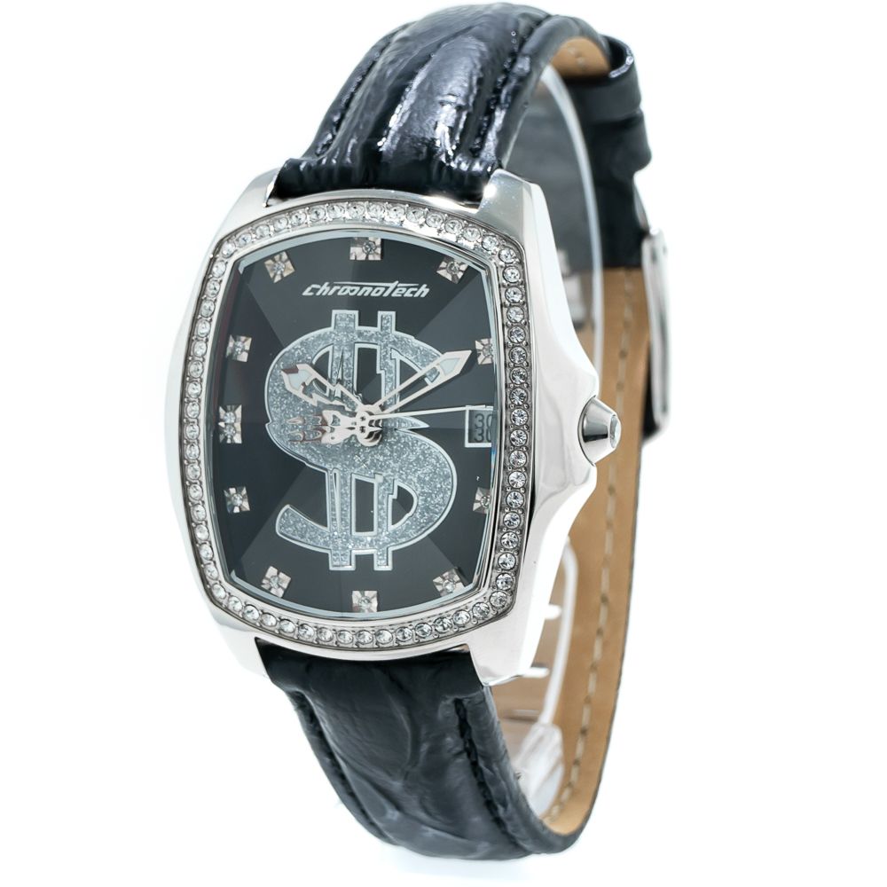 Chronotech Black Leather Watch - ACCEXO