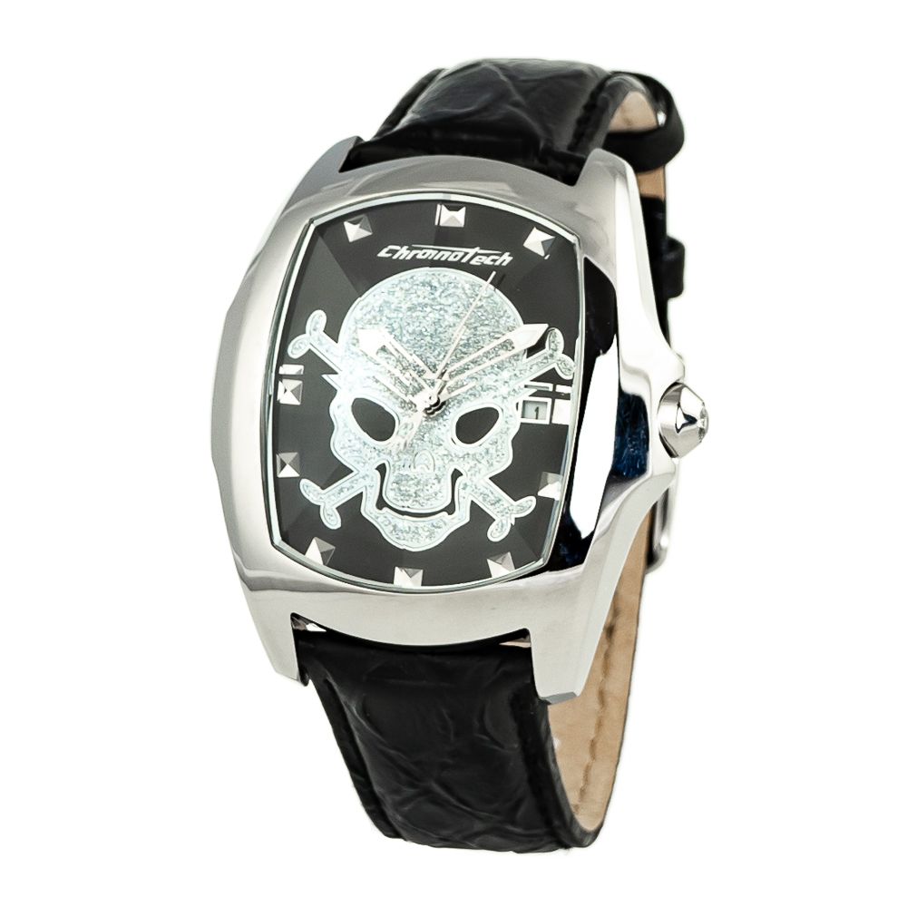 Chronotech Black Leather Watch - ACCEXO