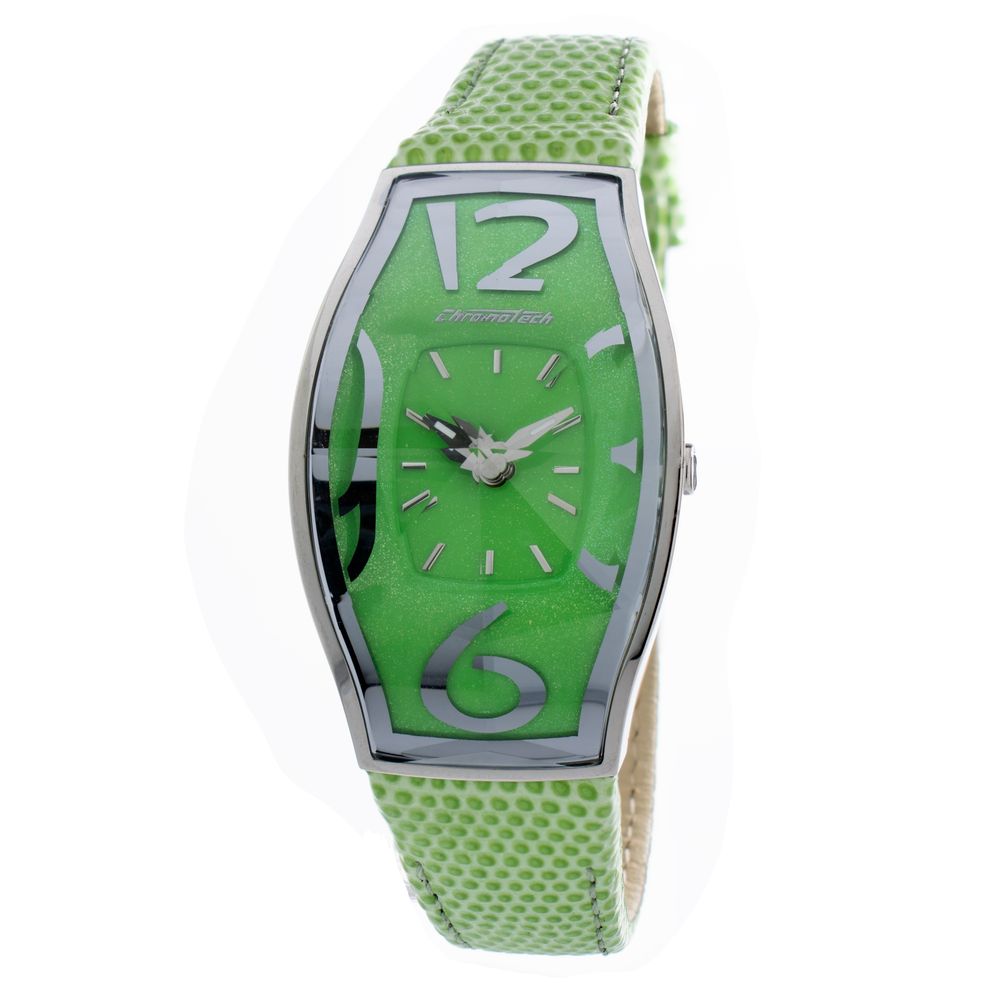Chronotech Green Leather Watch - ACCEXO